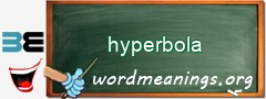 WordMeaning blackboard for hyperbola